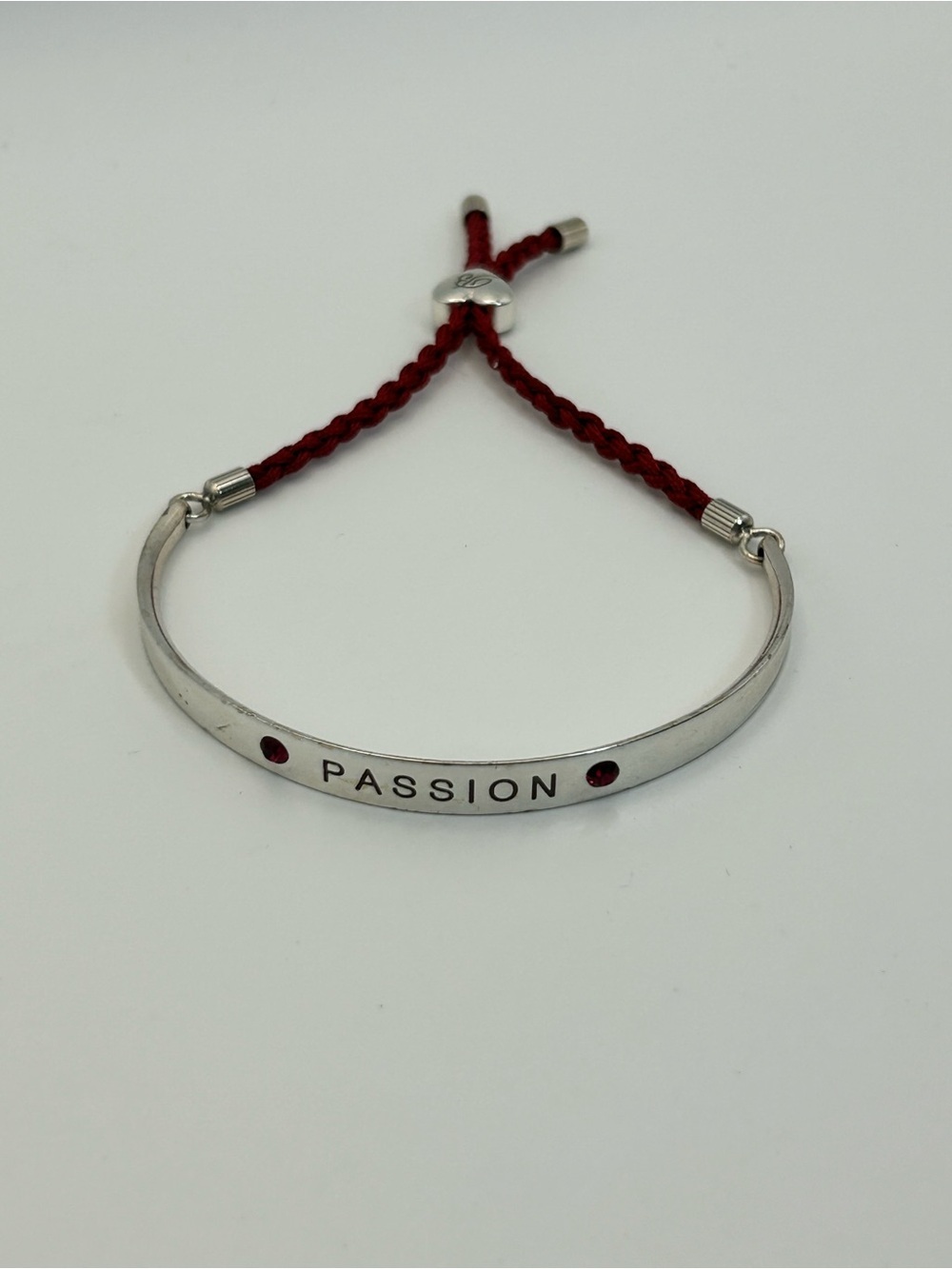 Brighton Passion Bangle Bracelet Red Crystals Silver Plated Bolero Style Closure